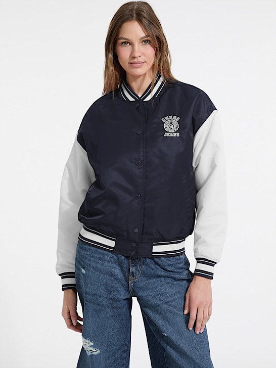 Guess Jeans Varsity Jacket - Black