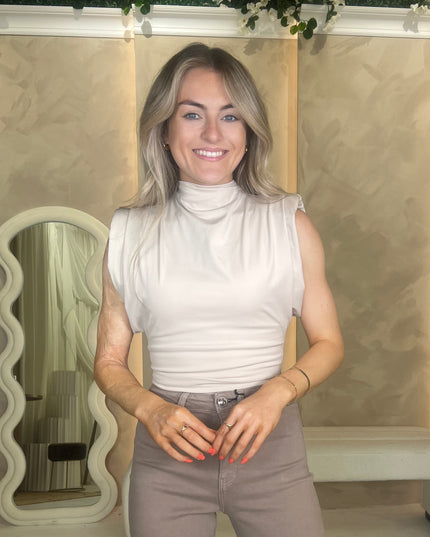 Sculpt Boxy Top - Beige
