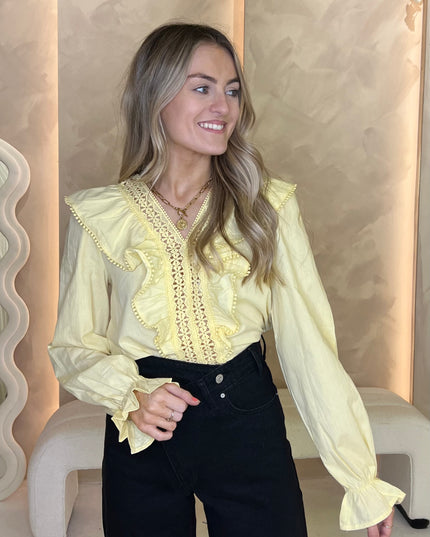 Frill Blouse - Lemon