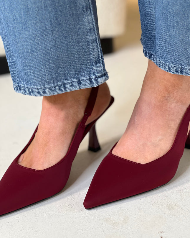 Soft Touch Slingback Heel - Wine