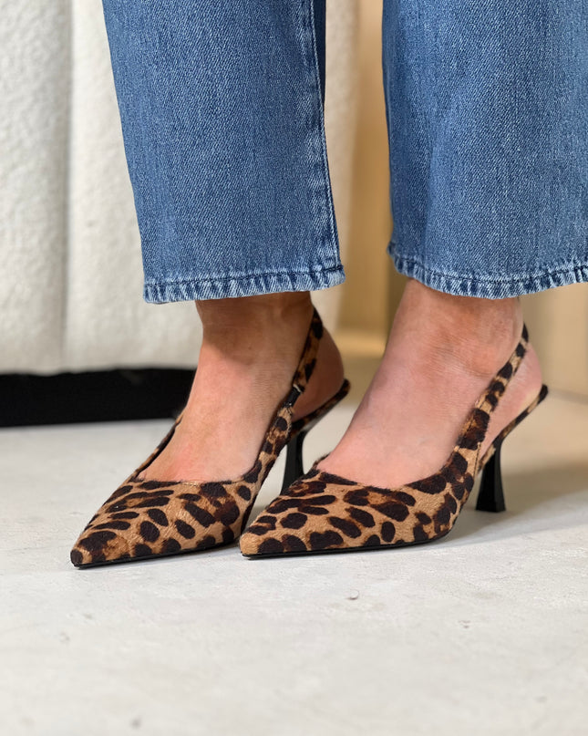 Soft Touch Slingback Heel - Leopard