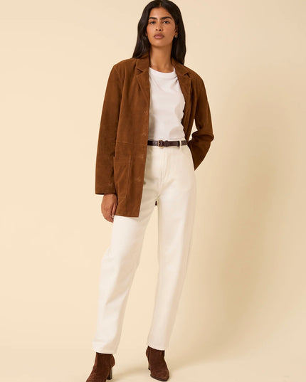 High Rise Barrel Leg Jeans - White