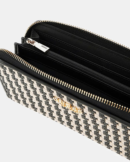 Mirema Woven Maxi Wallet - Black Multi