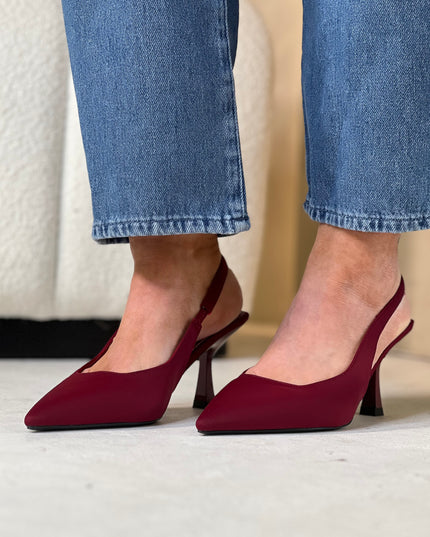 Soft Touch Slingback Heel - Wine