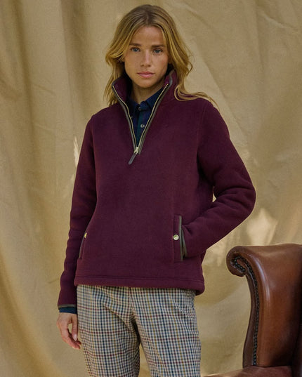 Heritage Burgundy Quarter Zip Fleece