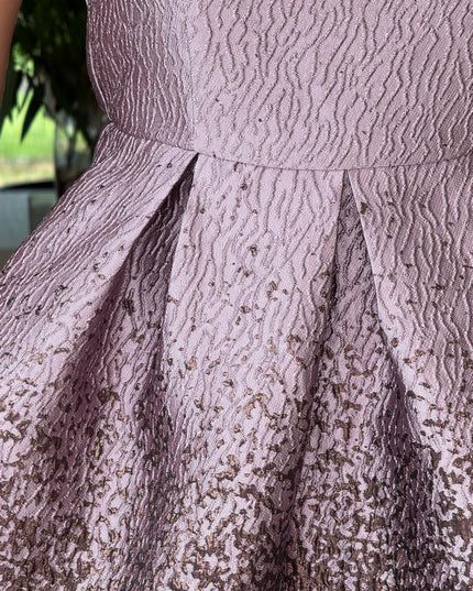 Danni Strapless Bandeau Midi Dress - Lilac Ombre