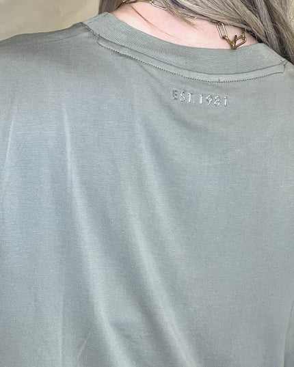 Guess Basic Boxy Top - Sage Leaf