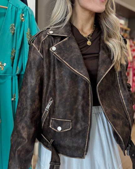 Guess Charlene Oversized Biker Jacket