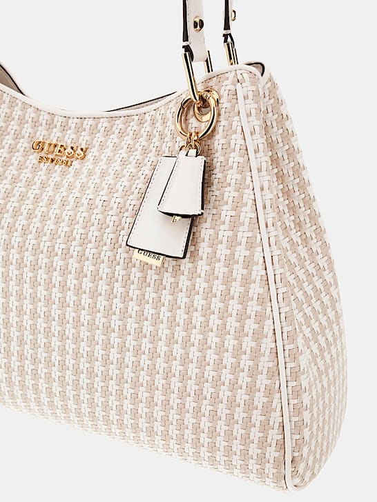Guess Mirema Woven Shopper - White Multi