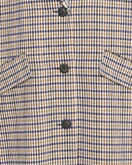 Emmalu Coat - Dark Navy Multi Check