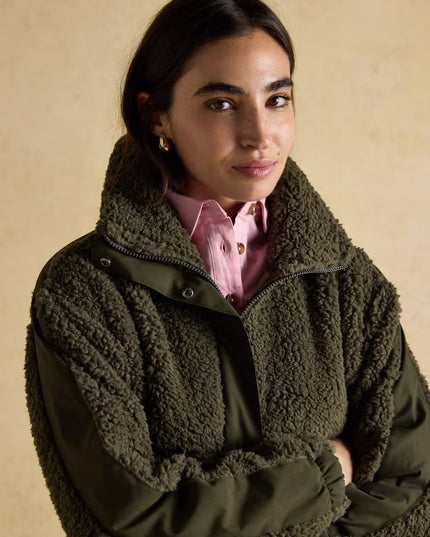 Joules Tilly Quarter Zip Fleece - Khaki