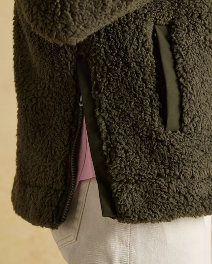 Joules Tilly Quarter Zip Fleece - Khaki