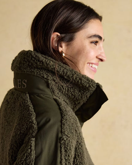 Joules Tilly Quarter Zip Fleece - Khaki