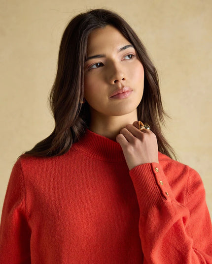 Joules Enid High Neck Jumper - Orange