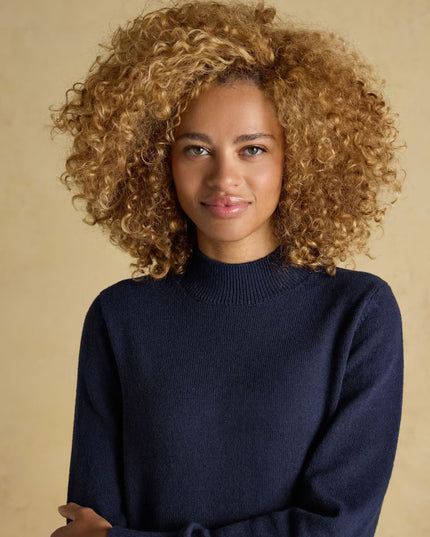 Joules Enid High Neck Jumper - Navy