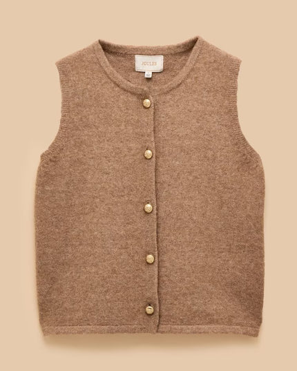 Joules Holly Button Tank - Camel