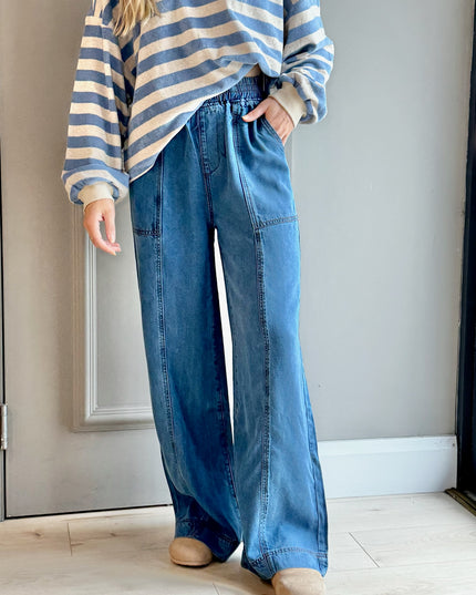 Super Soft Denim Pant - Blue
