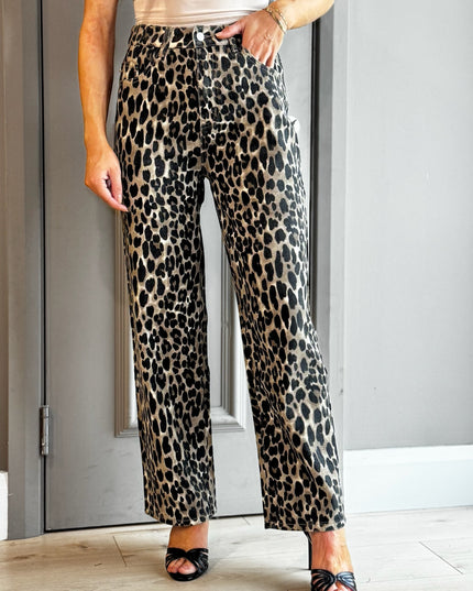 Straight Leg Jean - Leopard
