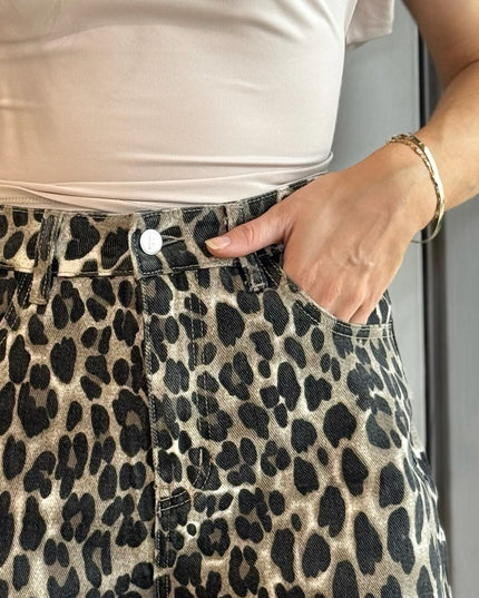 Straight Leg Jean - Leopard