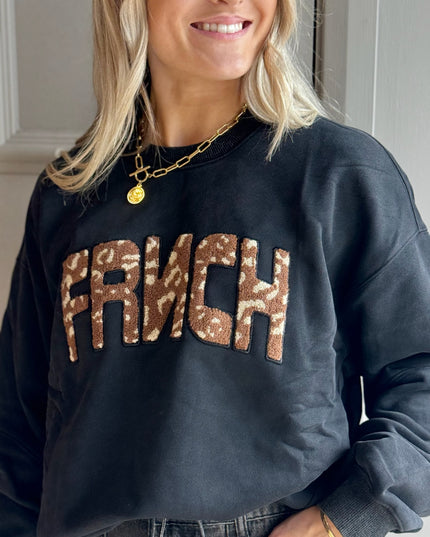 Relaxed Frnch Sweatshirt - Leopard