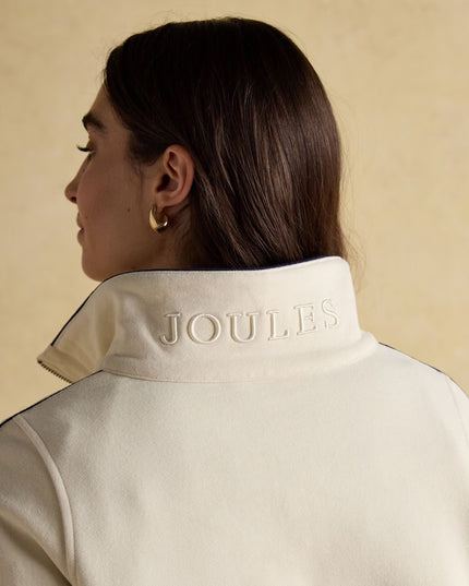 Bronte Funnel Neck Quarter Zip Sweatshirt - Cream