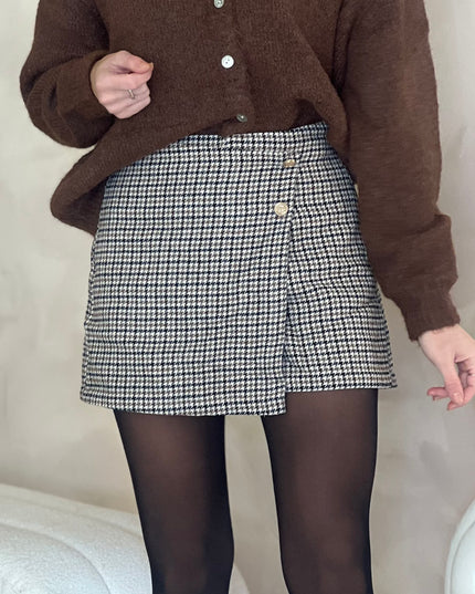 Check Skort - Beige