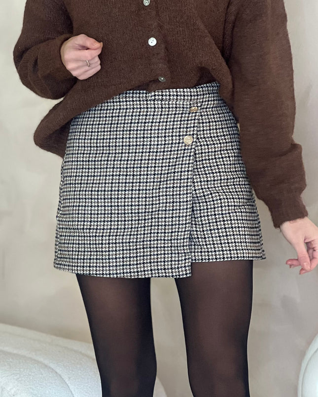 Check Skort - Beige