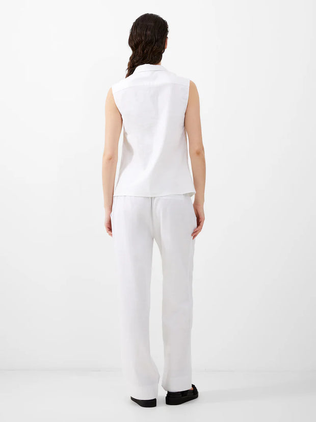 French Connection Aoife Linen Twist Front Shirt - Summer White