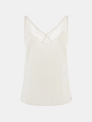 Guess Laura Lace Insert Top - White