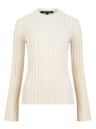 French Connection Minar Pleated Sweater - Classic Cream