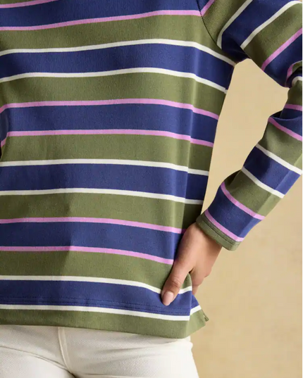 Joules Harbour Green Multi Boat Neck Top