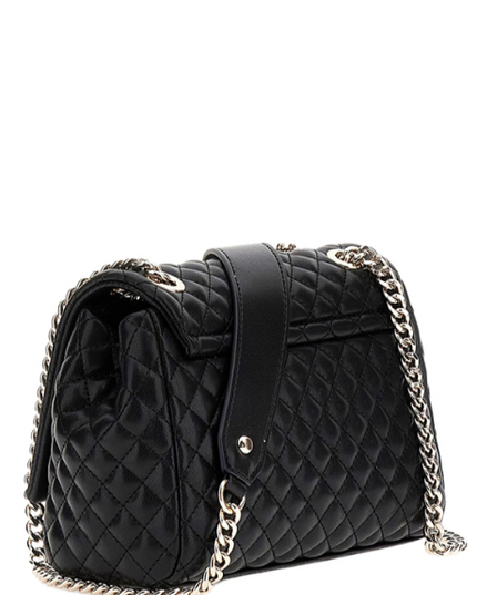 Guess Everlee Quilted Crossbody - Black