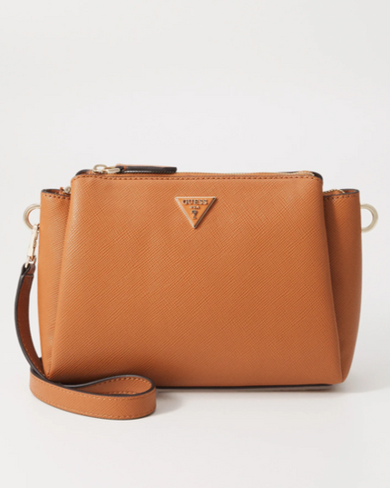 Guess Noelle II Triple Compartment Crossbody - Light Cognac