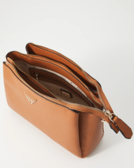 Guess Noelle II Triple Compartment Crossbody - Light Cognac
