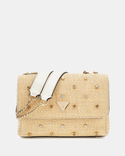 Guess Guilly II Raffia Crossbody - Natural