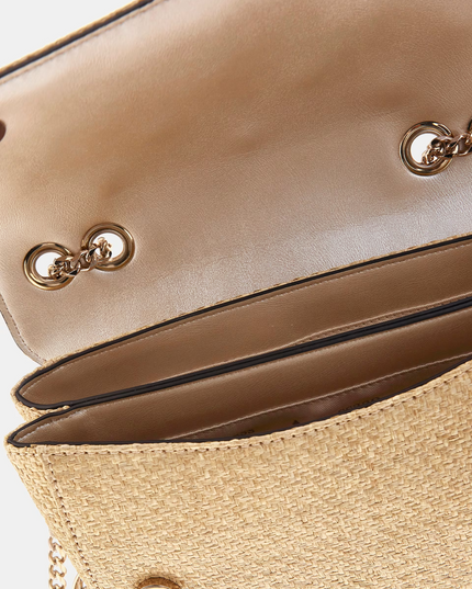 Guess Guilly II Raffia Crossbody - Natural