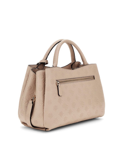 Guess Phoebe Large Girlfriend Satchel - Simply Taupe Logo
