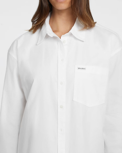 Guess Jeans Oversized Pocket Shirt - White