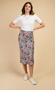 Floral Print Midi Slip Skirt by Vogue Williams