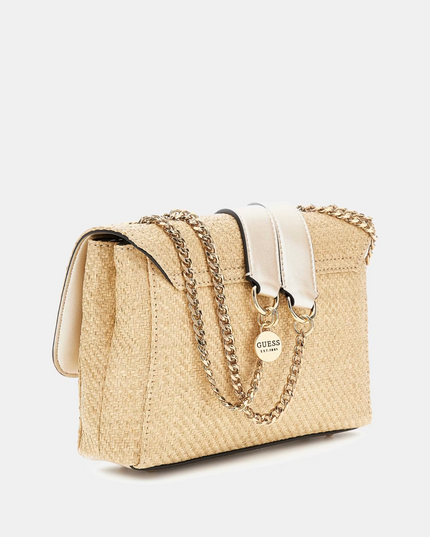 Guess Guilly II Raffia Crossbody - Natural