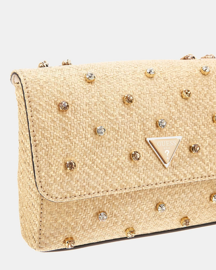 Guess Guilly II Raffia Crossbody - Natural