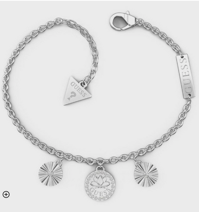 Guess Lotus Charm Bracelet - Silver