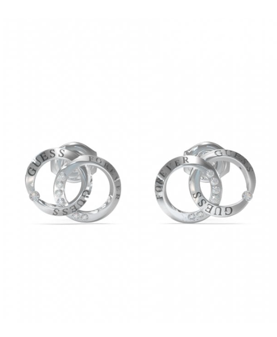 Guess Forever Links Interlocking Ring Silver Studs
