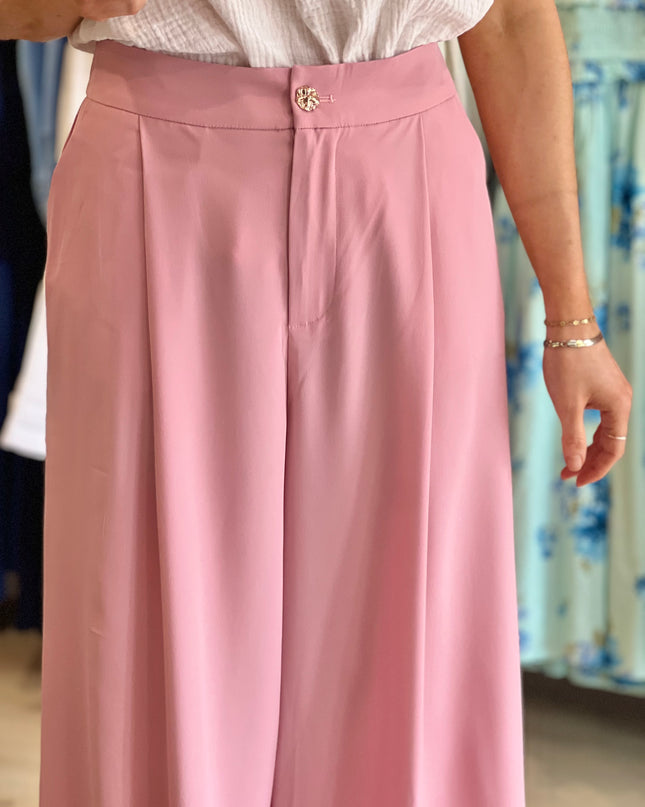 Palazzo Trousers - Dusky Pink
