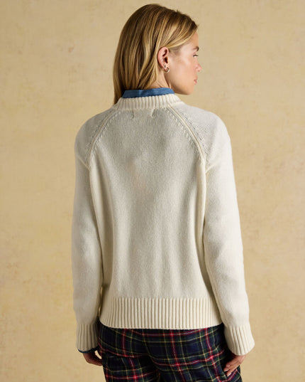 Jonty Skiing Intarsia Cotton-Rich Crew Neck Jumper