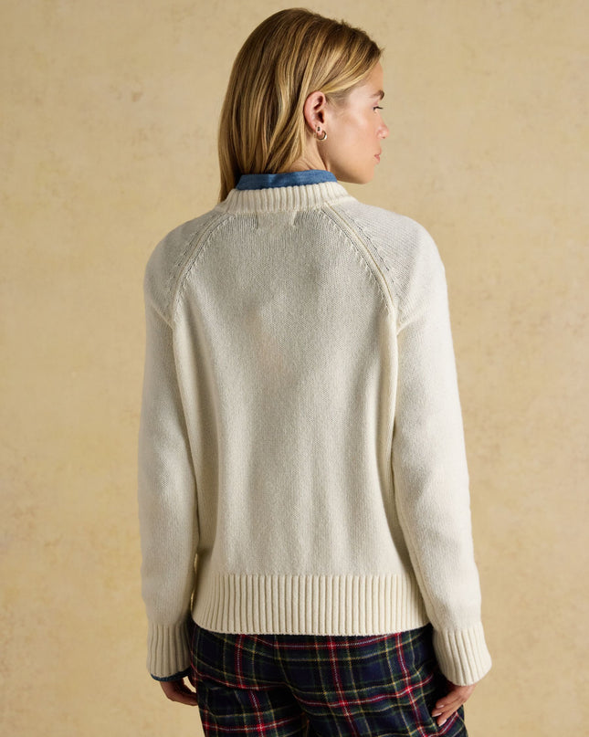 Jonty Skiing Intarsia Cotton-Rich Crew Neck Jumper