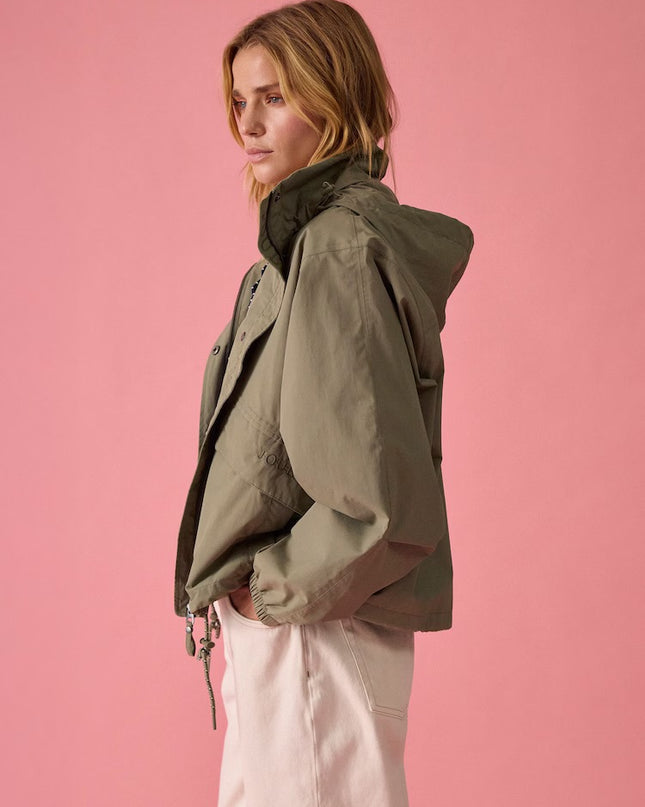 Hove Waterproof Windbreaker Jacket -  Khaki Green