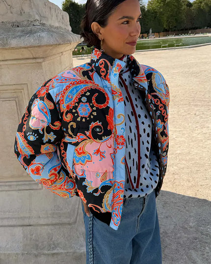 Paisley Reversible Puffer