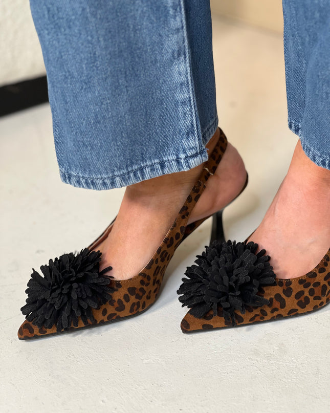 Pom Pom Heels - Leopard