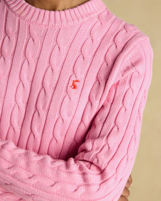 Joules Cable Knit Jumper - Pink